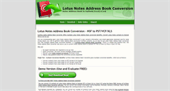 Desktop Screenshot of lotusnotes.addressbookconversion.com
